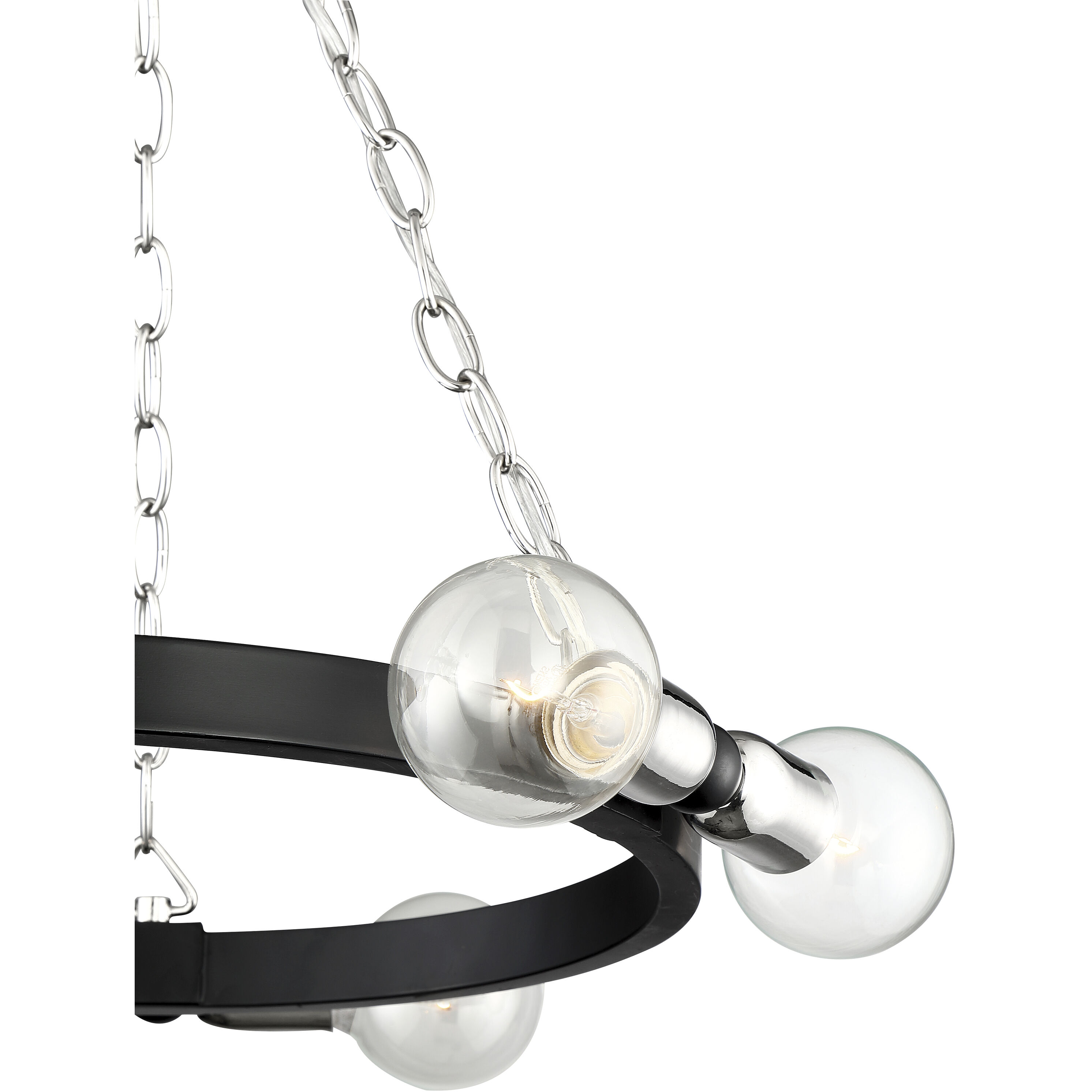Huxton 6 Light 21 inch Black Chandelier Ceiling Light