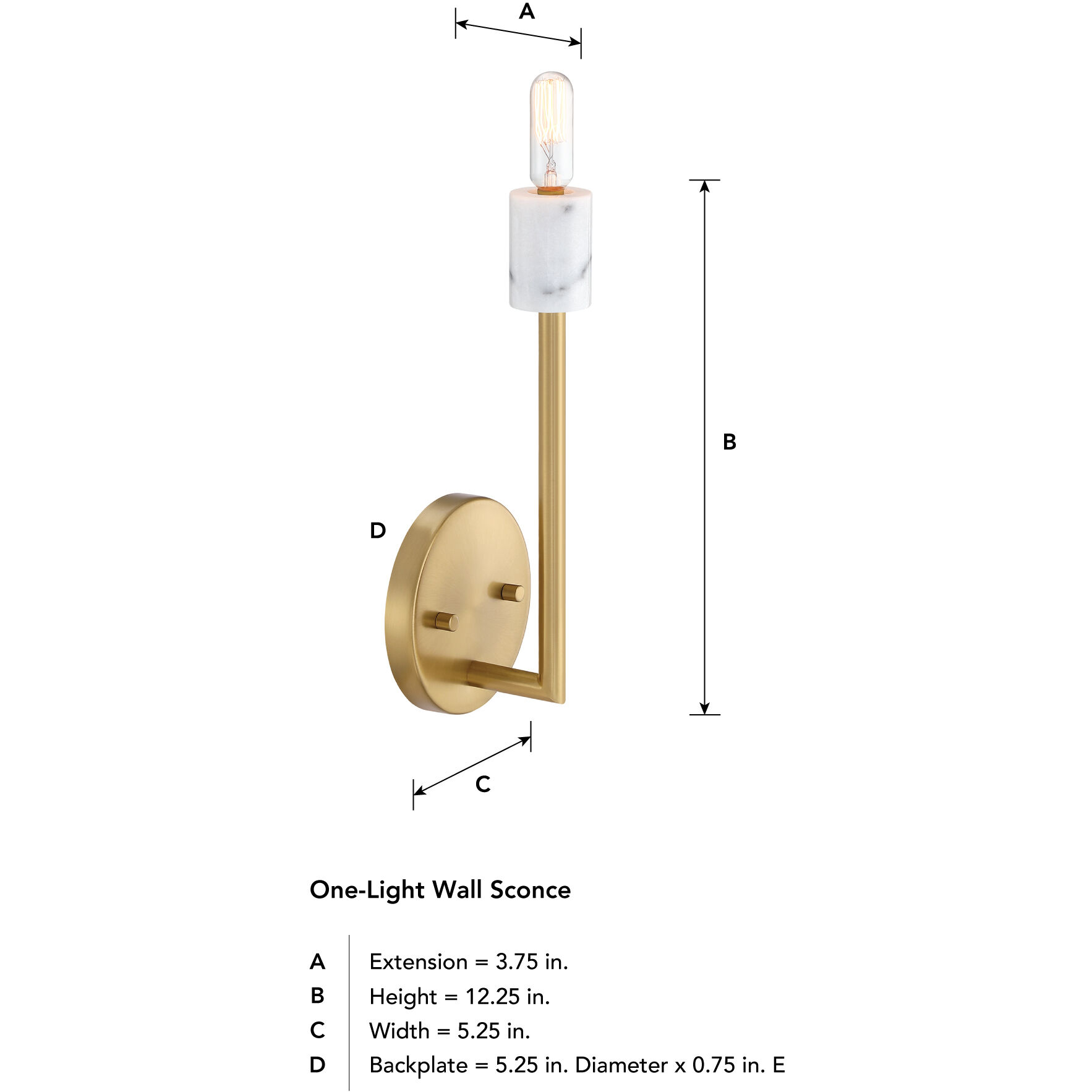 Star Dust 1 Light 5.25 inch Brushed Gold Wall Sconce Wall Light