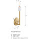 Star Dust 1 Light 5.25 inch Brushed Gold Wall Sconce Wall Light