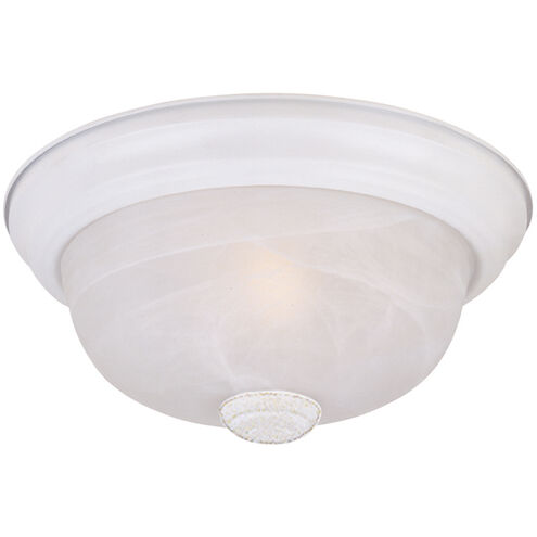 Decorative 3 Light 15 inch White Flushmount Ceiling Light in White Alabaster, Large