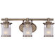 Essence 3 Light 23 inch Old Satin Brass Vanity Light Wall Light