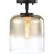 Gatsby 1 Light 8.5 inch Matte Black Semi Flush Mount Ceiling Light