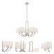 Studio 5 Light 26 inch Satin Platinum Chandelier Ceiling Light