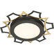Edge Lit LED 12 inch Black Flushmount Ceiling Light