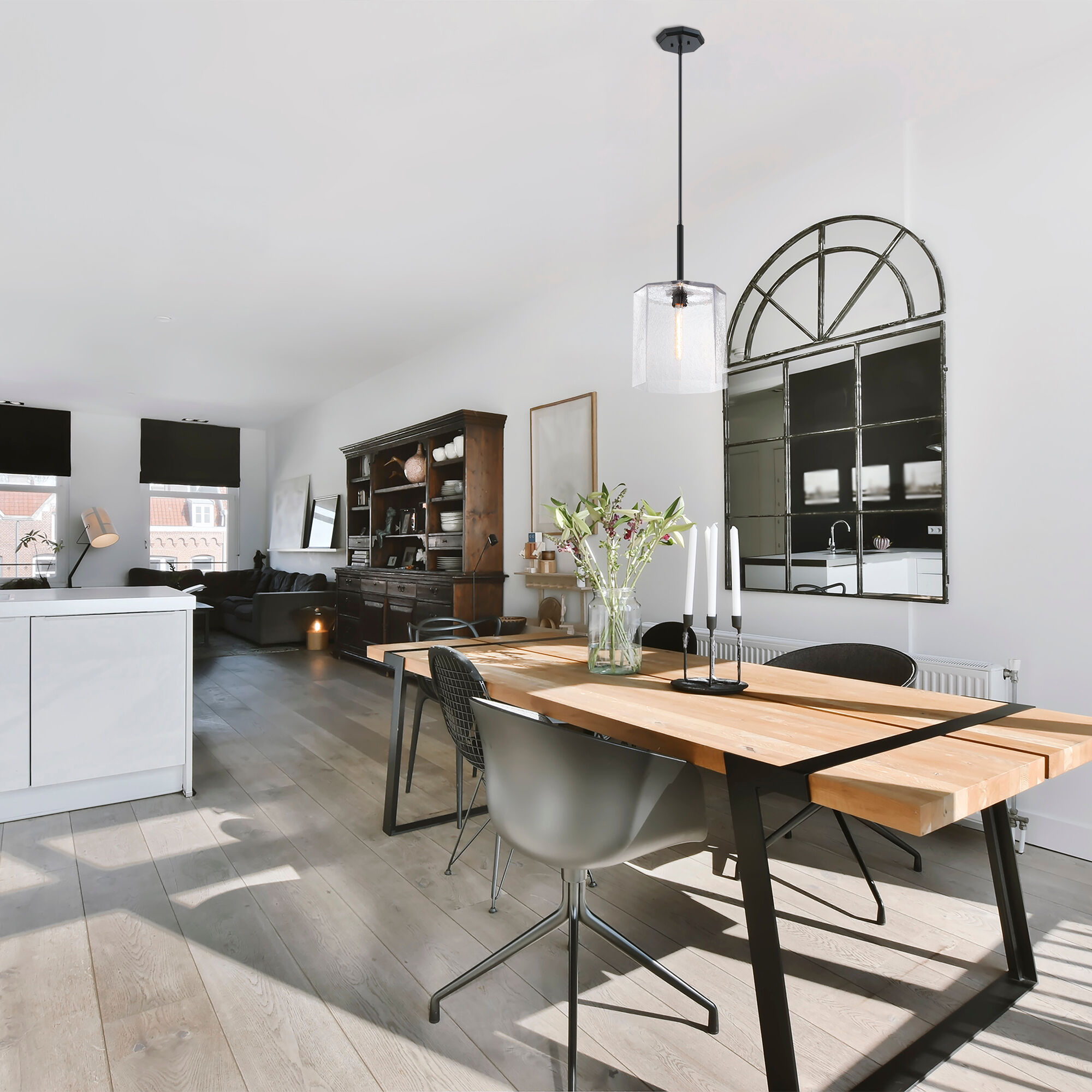 Haven LED 14 inch Matte Black Pendant Ceiling Light