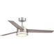Cassini 52 inch Brushed Nickel with Reversible Silver/Pearl Gray Blades DC Smart Fan