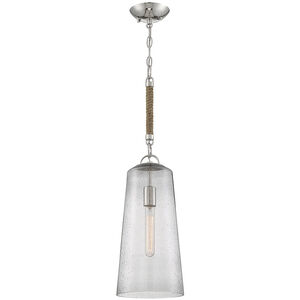 Windrush 1 Light 8 inch Polished Nickel Foyer Light Ceiling Light