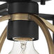 Kew Gardens 1 Light 10 inch Matte Black Semi-Flush Ceiling Light