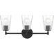 Ingo 3 Light 24 inch Matte Black Vanity Light Wall Light