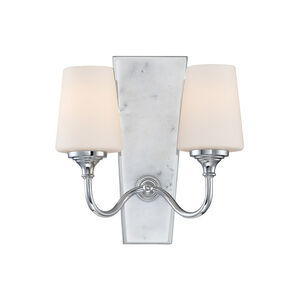 Lusso 2 Light 12 inch Chrome Wall Sconce Wall Light