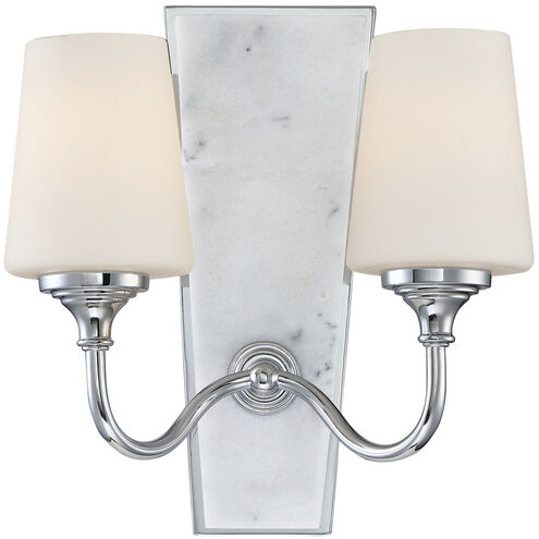 Lusso 2 Light 12 inch Chrome Wall Sconce Wall Light