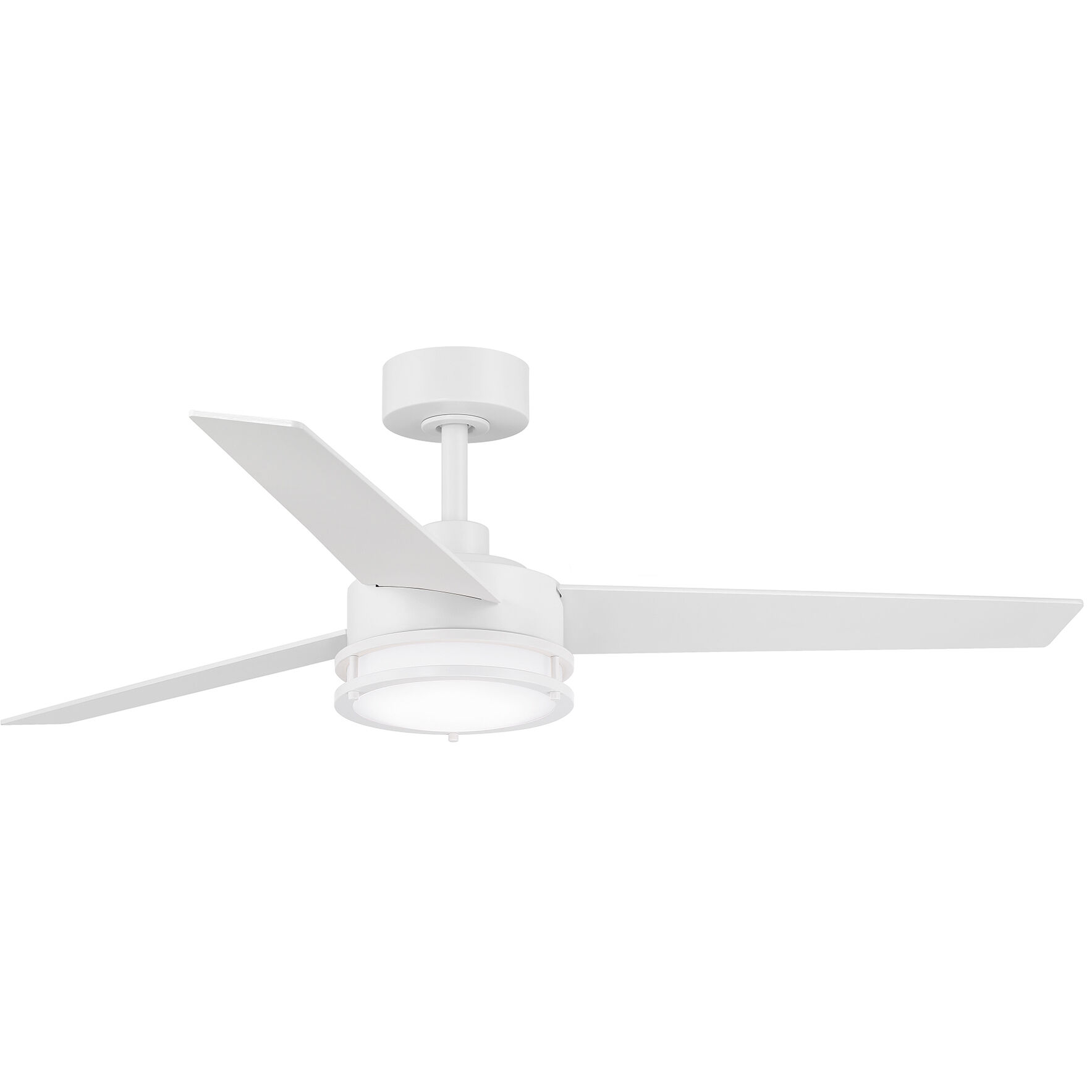 Cassini 52 inch Matte White with Reversible Matte White/Blonde Maple Blades DC Smart Fan