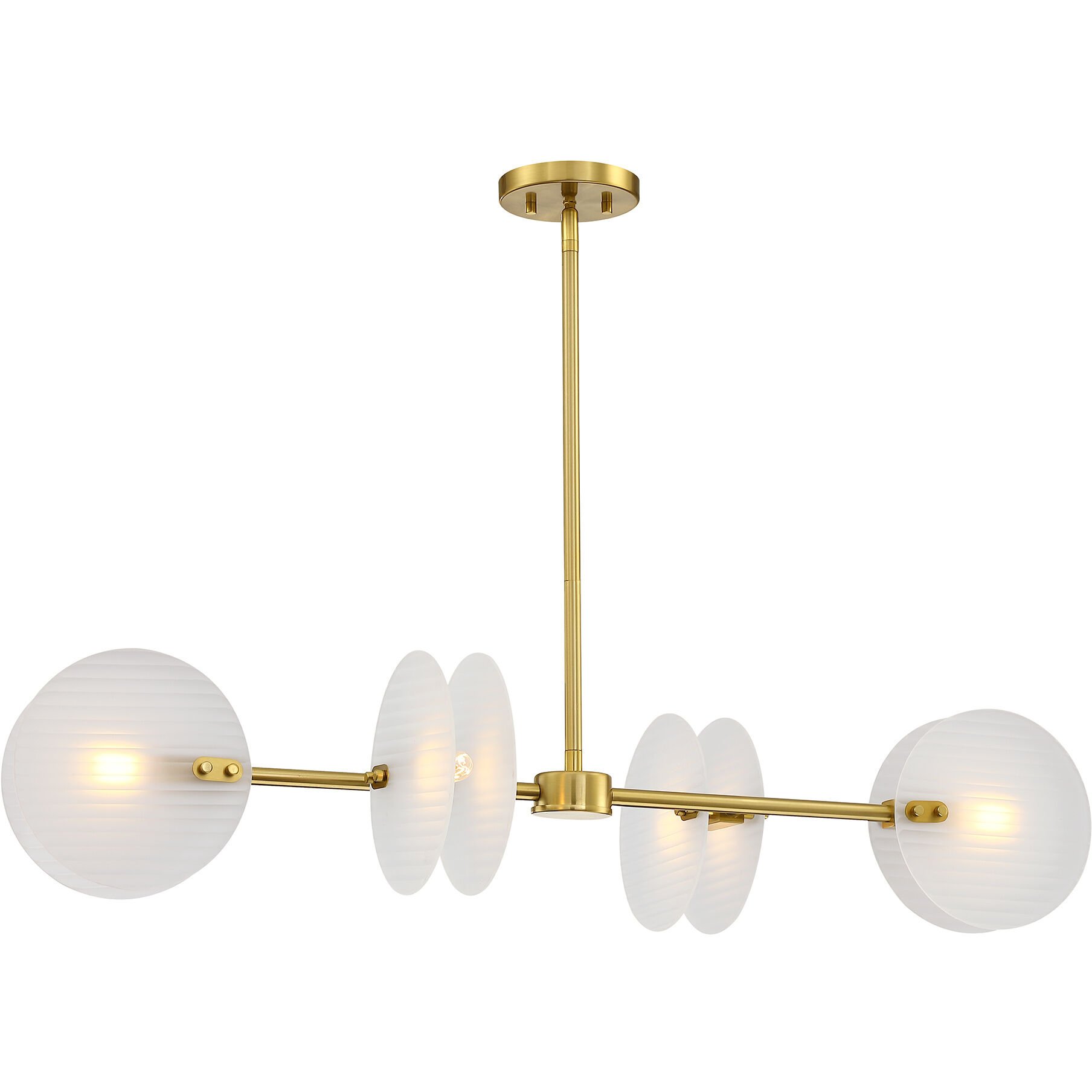 Sky Fall 4 Light 40 inch Brushed Gold Island Pendant Ceiling Light