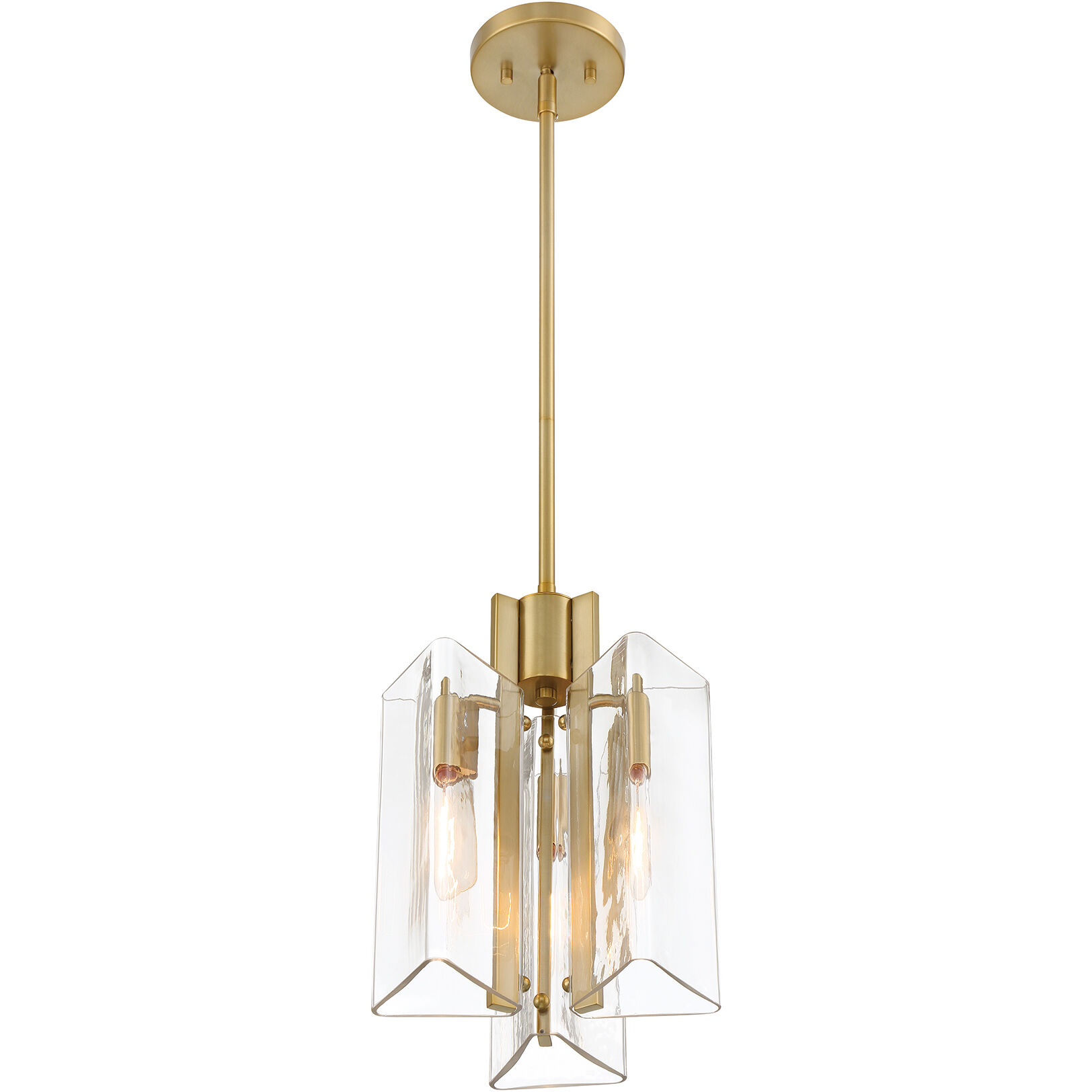Latitude 3 Light 9.5 inch Brushed Gold Pendant Ceiling Light