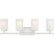 Carmine 4 Light 28 inch Brushed Nickel Vanity Light Wall Light