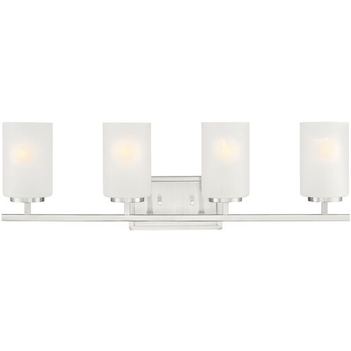 Carmine 4 Light 28 inch Brushed Nickel Vanity Light Wall Light