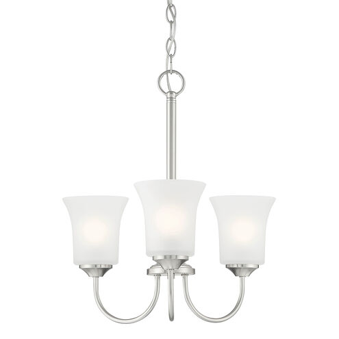 Bronson 3 Light 18 inch Brushed Nickel Chandelier Ceiling Light