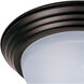 Decorative 2 Light 13 inch Oil Rubbed Bronze Flushmount Ceiling Light in White Alabaster, Medium