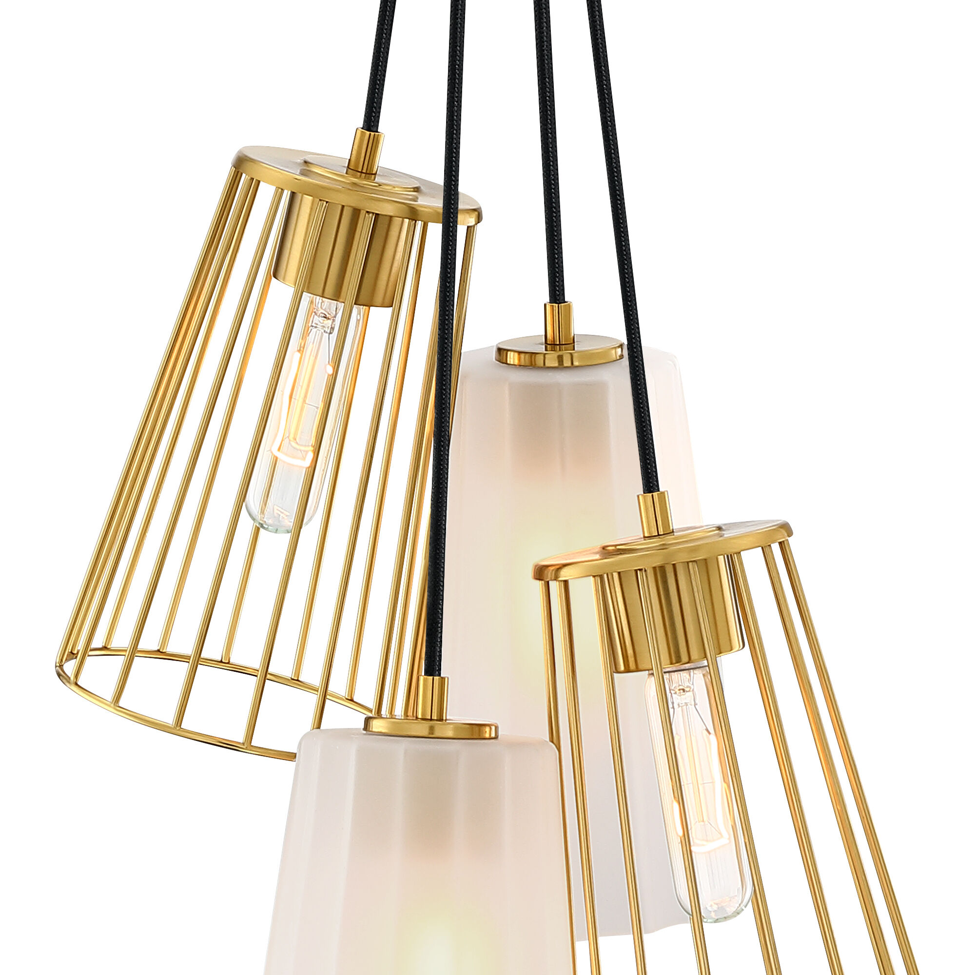 Liana 4 Light 14.5 inch Brushed Gold Chandelier Ceiling Light