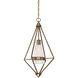 Montelena 1 Light 16.38 inch Old Satin Brass Foyer Light Ceiling Light