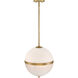Dia 3 Light 14 inch Old Satin Brass Pendant Ceiling Light