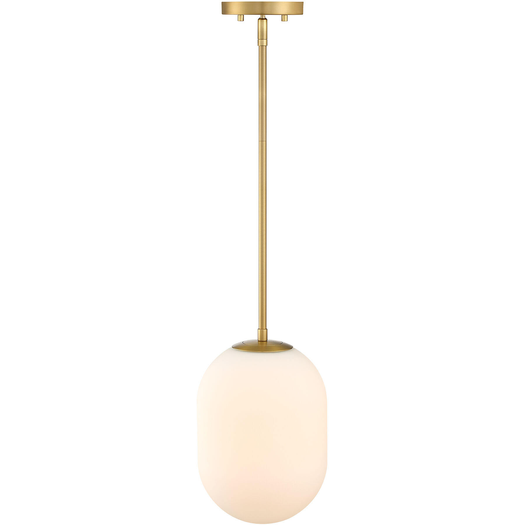 Noor 1 Light 8.5 inch Brushed Gold Pendant Ceiling Light
