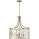 Hutton 4 Light 21 inch Sterling Gold Pendant (Inverted) Ceiling Light
