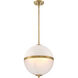 Dia 3 Light 14 inch Old Satin Brass Pendant Ceiling Light