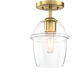 Summer Jazz 1 Light 7 inch Brushed Gold Semi Flush Mount Ceiling Light