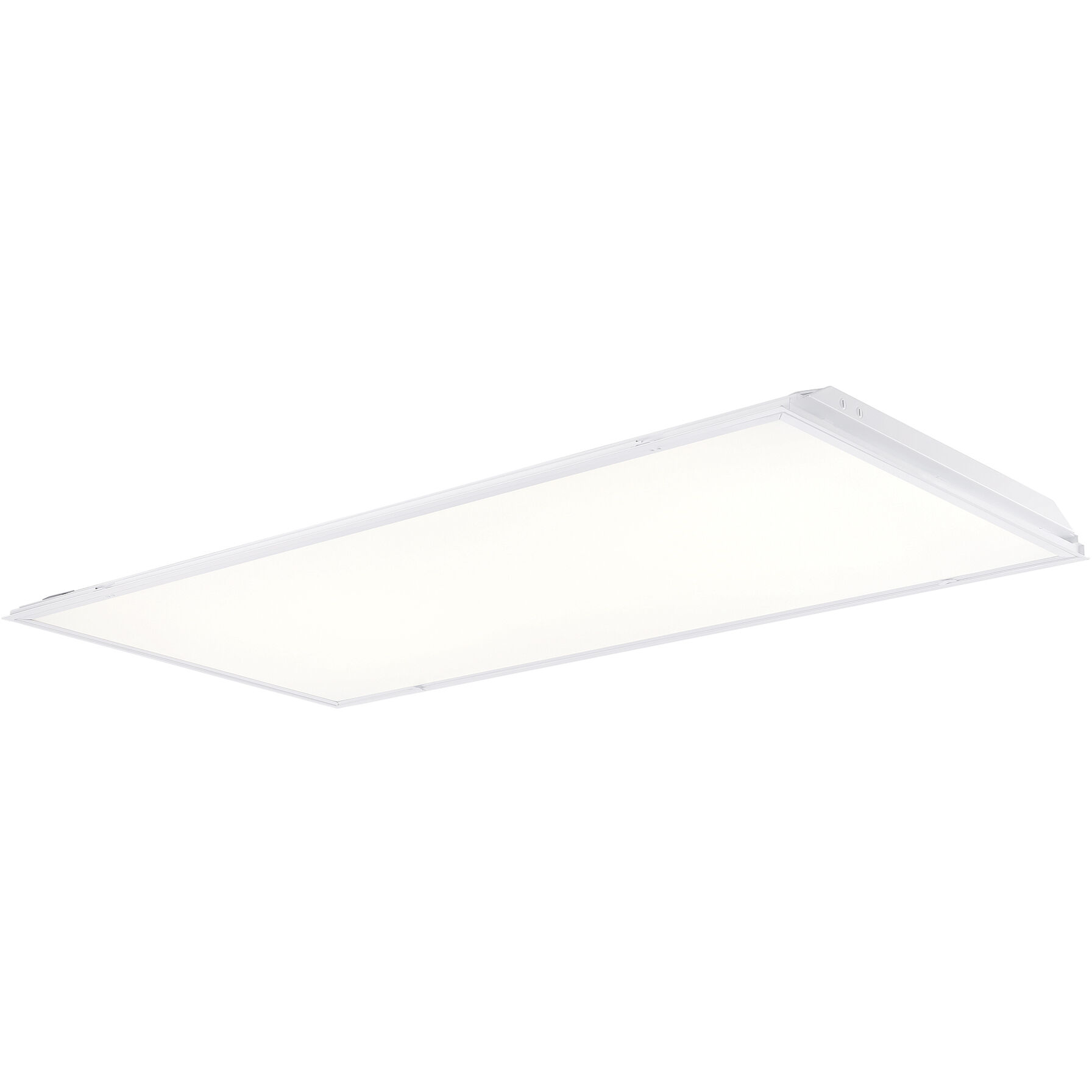EnviroLite LED 48 inch White Troffer Ceiling Light, Shallow