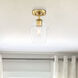 Summer Jazz 1 Light 7 inch Brushed Gold Semi Flush Mount Ceiling Light