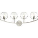Spyglass 4 Light 30 inch Satin Platinum Bath Light Wall Light