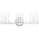 Matteson 3 Light 24.75 inch Chrome Bath Bar Wall Light
