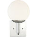 Kelvin 1 Light 6.5 inch Chrome Wall Sconce Wall Light