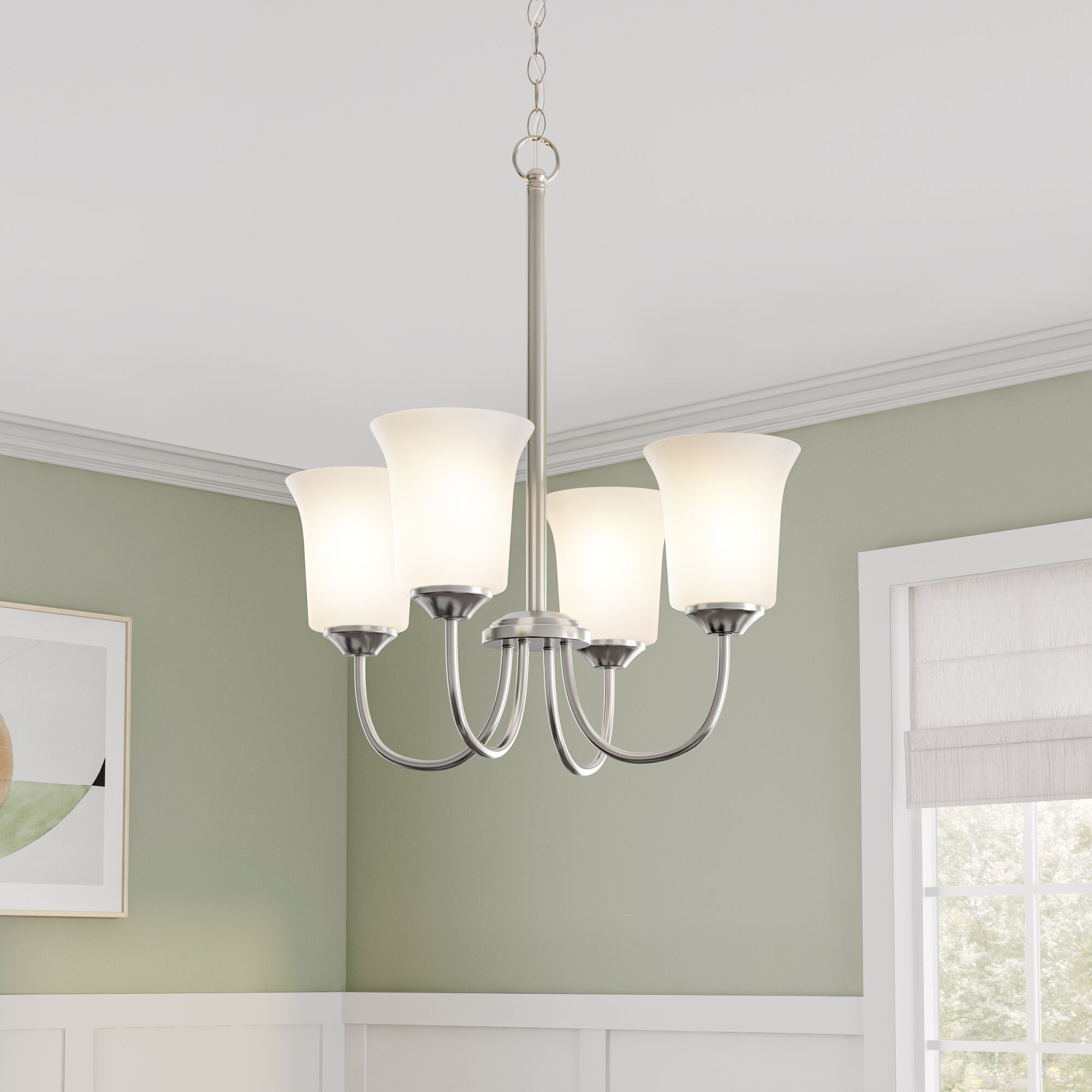 Bronson 3 Light 18 inch Brushed Nickel Chandelier Ceiling Light
