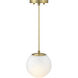 Pixie LED 7 inch Brushed Gold Pendant Ceiling Light