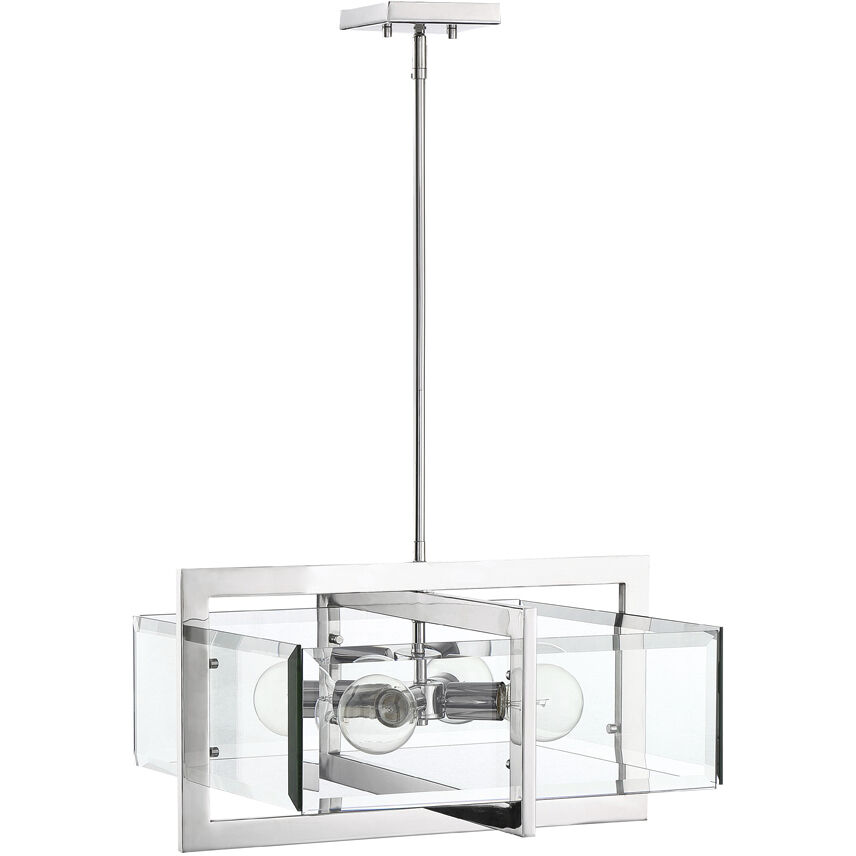 Ethan 4 Light 20.75 inch Polished Nickel Pendant Ceiling Light