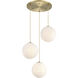 Pixie LED 28 inch Brushed Gold Chandelier Ceiling Light