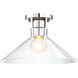 Leena 1 Light 14 inch Polished Nickle Semi Flush Mount Ceiling Light in Polished Nickel