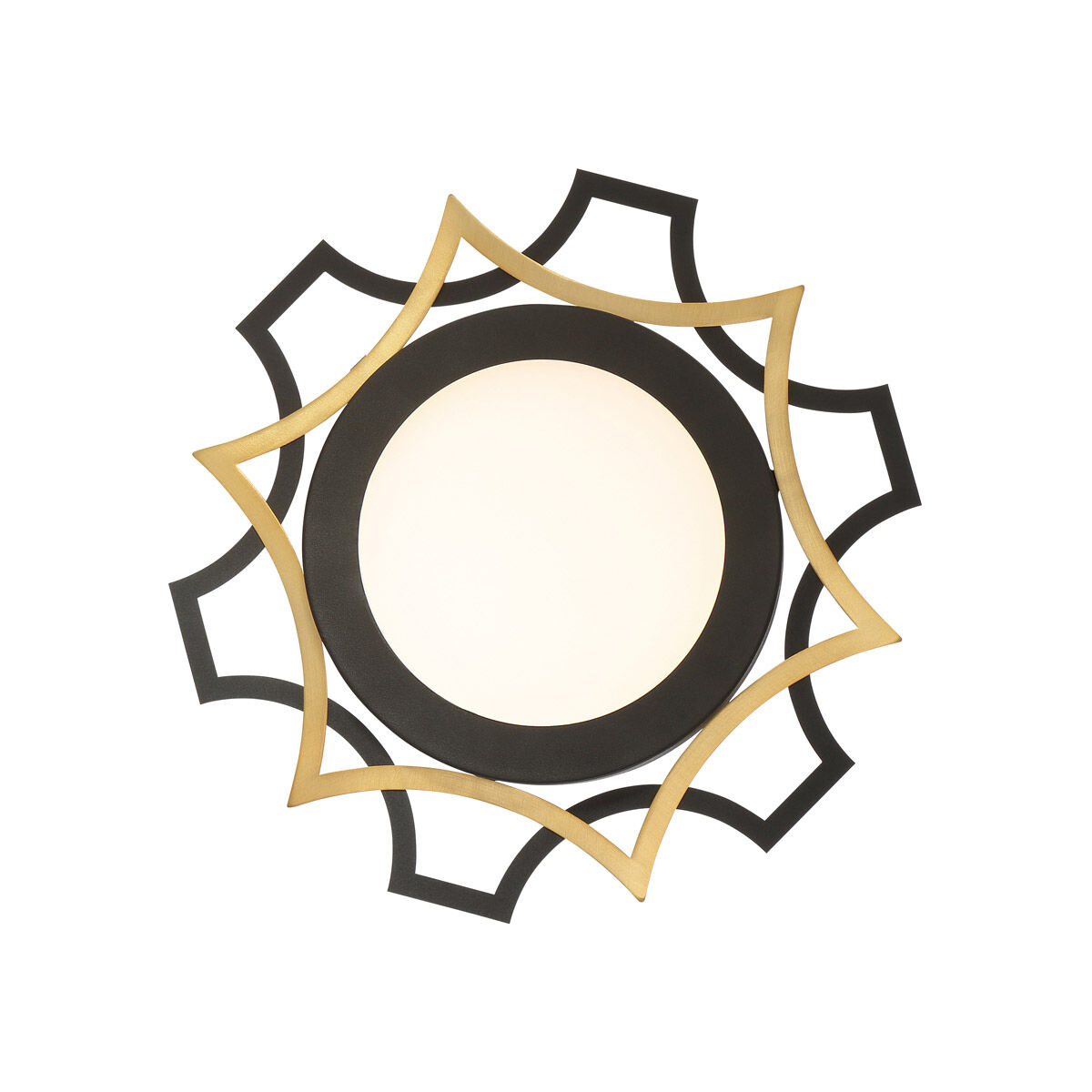 Edge Lit LED 12 inch Black Flushmount Ceiling Light