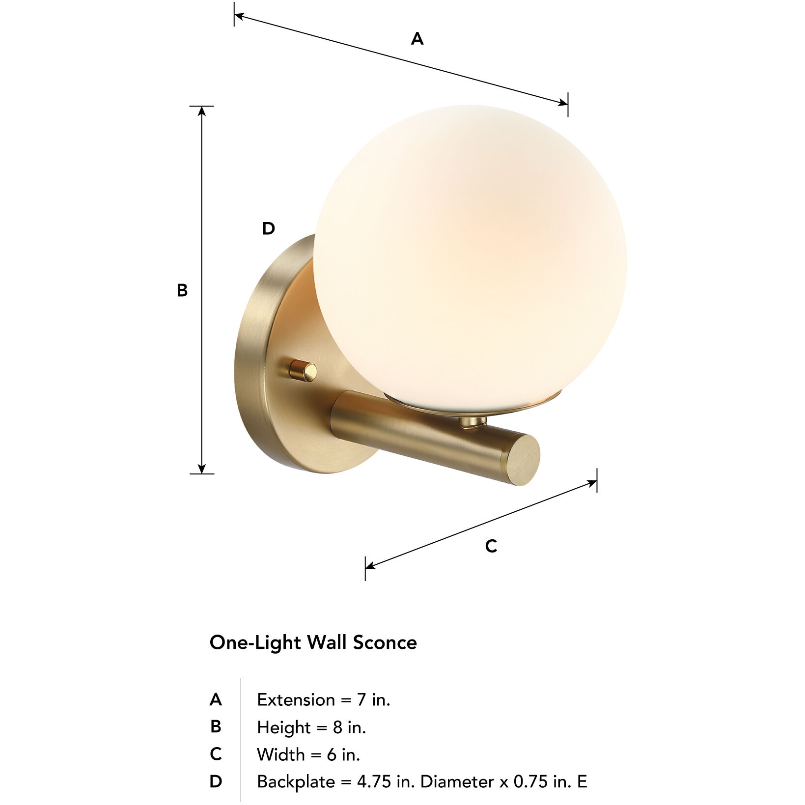 Crown Heights 1 Light 6 inch Brushed Gold Wall Sconce Wall Light in Etched