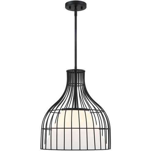 Evensong LED 15.75 inch Matte Black Pendant Ceiling Light