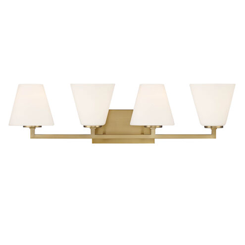 Palmyra 4 Light 33 inch Brushed Gold Vanity Light Wall Light