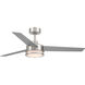 Cassini 52 inch Brushed Nickel with Reversible Silver/Pearl Gray Blades DC Smart Fan