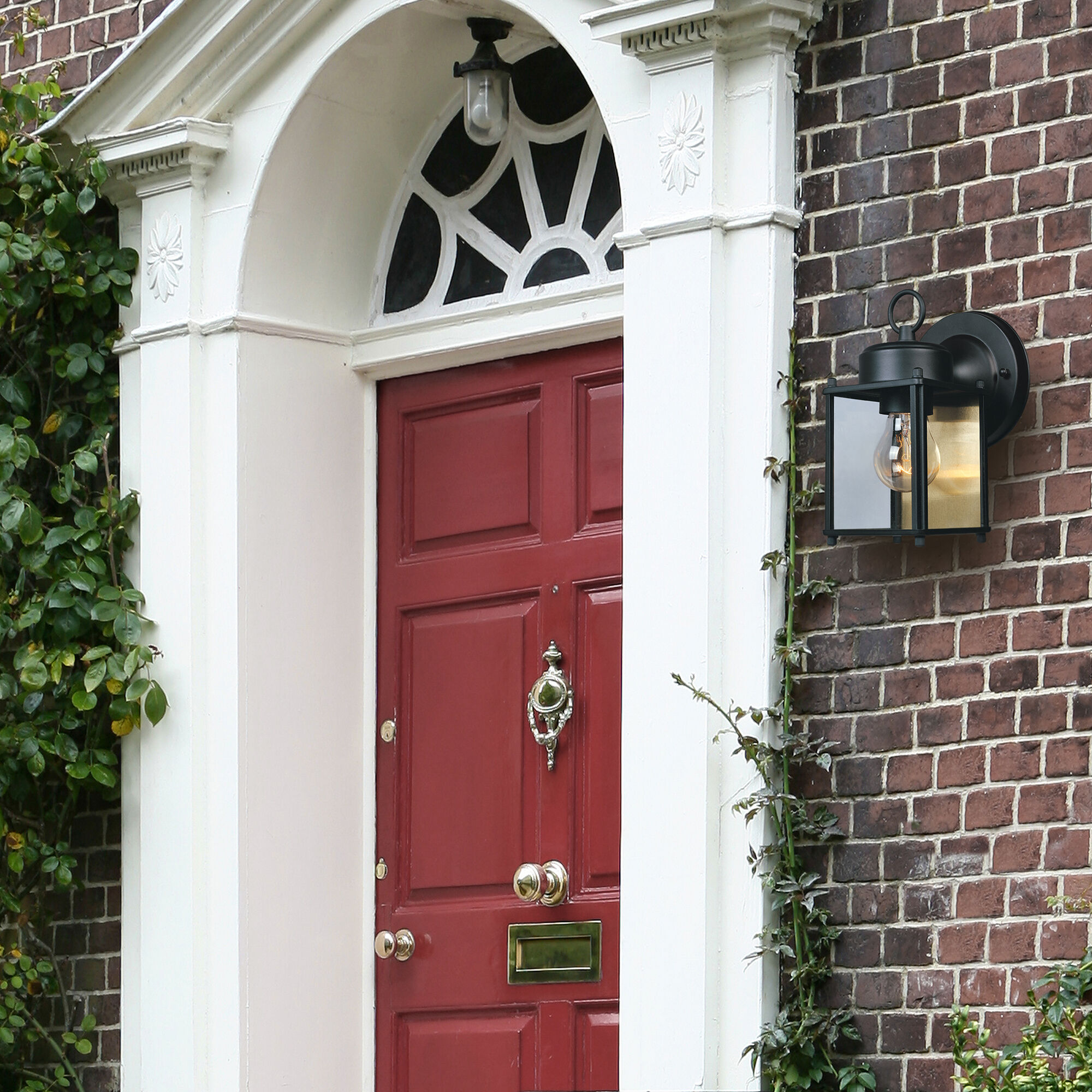 Basic Porch 1 Light 8 inch Black Outdoor Wall Lantern