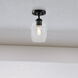 Summer Jazz 1 Light 7 inch Matte Black Semi Flush Mount Ceiling Light