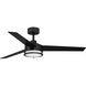 Cassini 52 inch Matte Black with Reversible Matte Black/Sepia Brown Blades DC Smart Fan