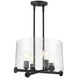 Matteson 4 Light 15.75 inch Matte Black Pendant Ceiling Light