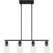 Cedar Lane 4 Light 31 inch Matte Black Island Light Ceiling Light