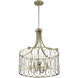 Hutton 4 Light 21 inch Sterling Gold Pendant (Inverted) Ceiling Light